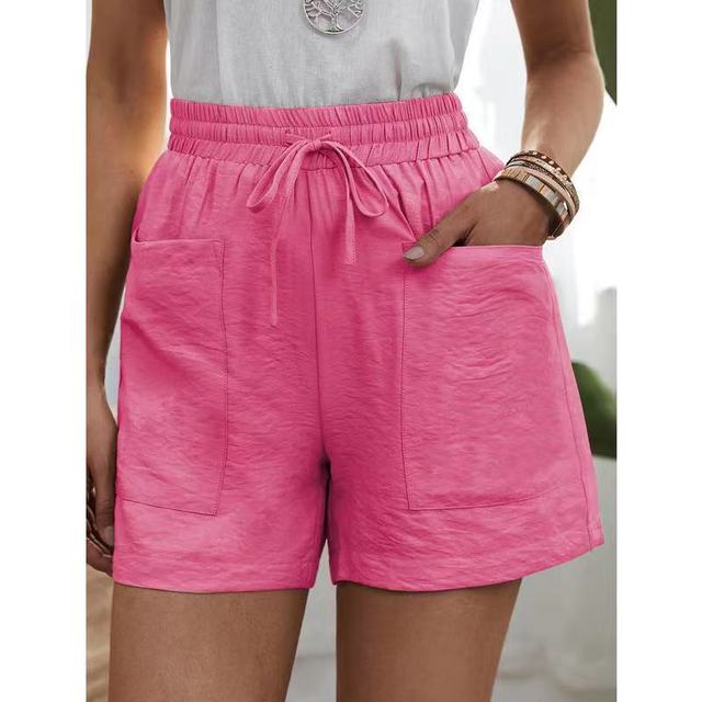 Short Femme Élégant Haut de Gamme avec Ceinture Brosée