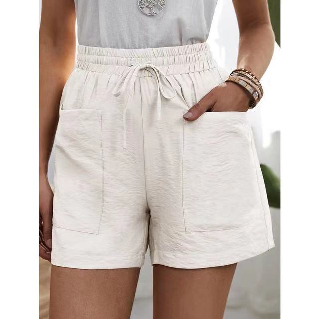 Short Femme Élégant Haut de Gamme avec Ceinture Brosée