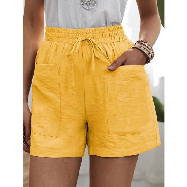 Short Femme Élégant Haut de Gamme avec Ceinture Brosée