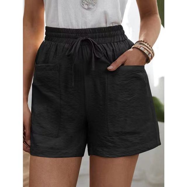 Short Femme Élégant Haut de Gamme avec Ceinture Brosée