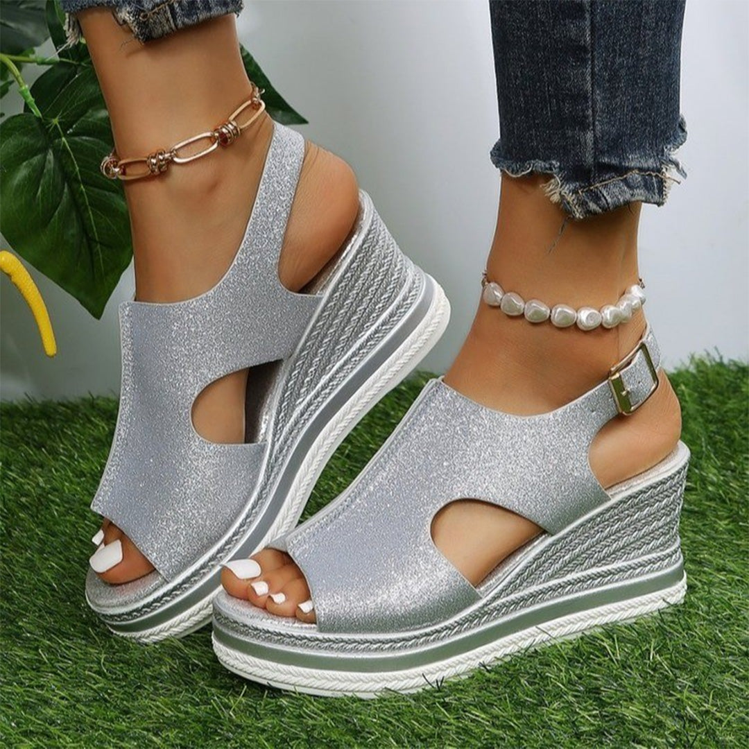 Lacey™ – Sandales Compensées Femme Élégantes