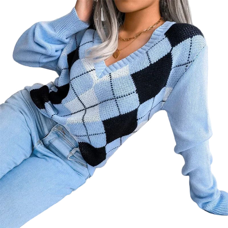 Pull Femme Col V Douillet Hiver - luxestyle