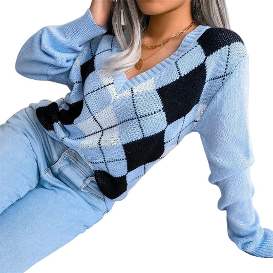 Pull Femme Col V Douillet Hiver - luxestyle