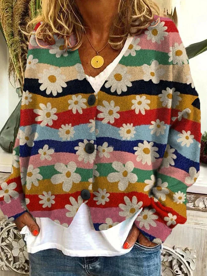 Cardigan Féminin Décontracté aux Boutons