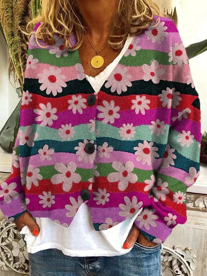 Cardigan Féminin Décontracté aux Boutons