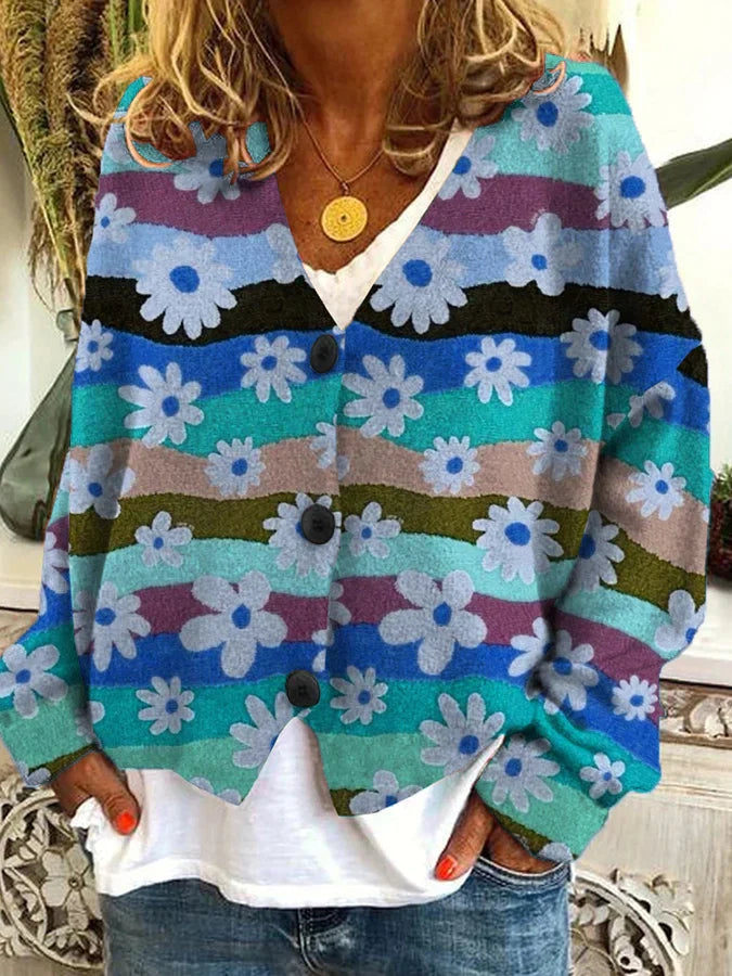 Cardigan Féminin Décontracté aux Boutons