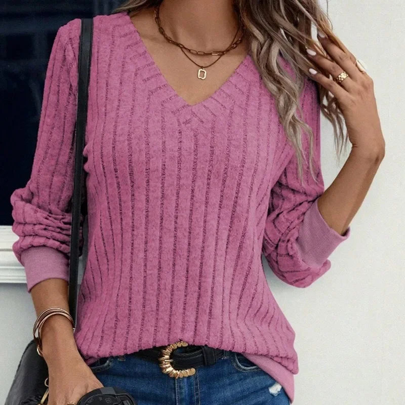 Pull Femme Hiver Col en V - luxestyle