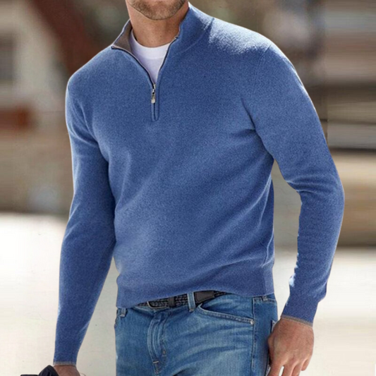 Pull Homme Zippé Sportif - Confortable et Respirant en Coton - LuxeStyle