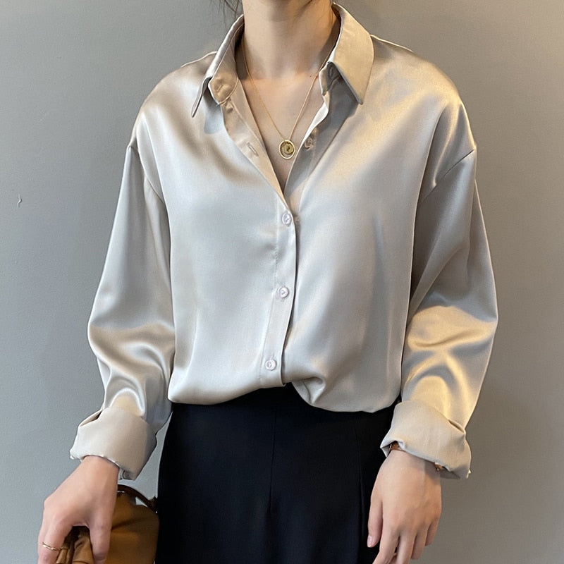 Blouse Féminine Rétro Élégante