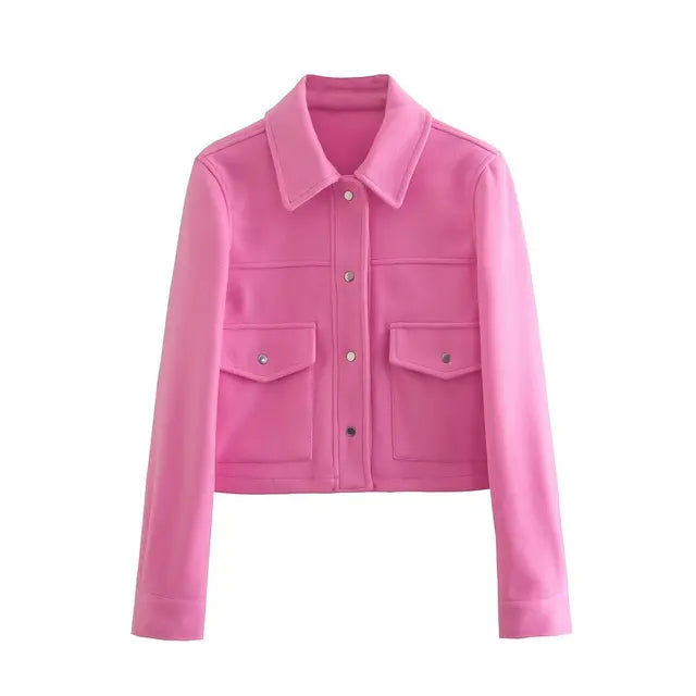 Veste Femme à Poche Large et Fermeture Éclair