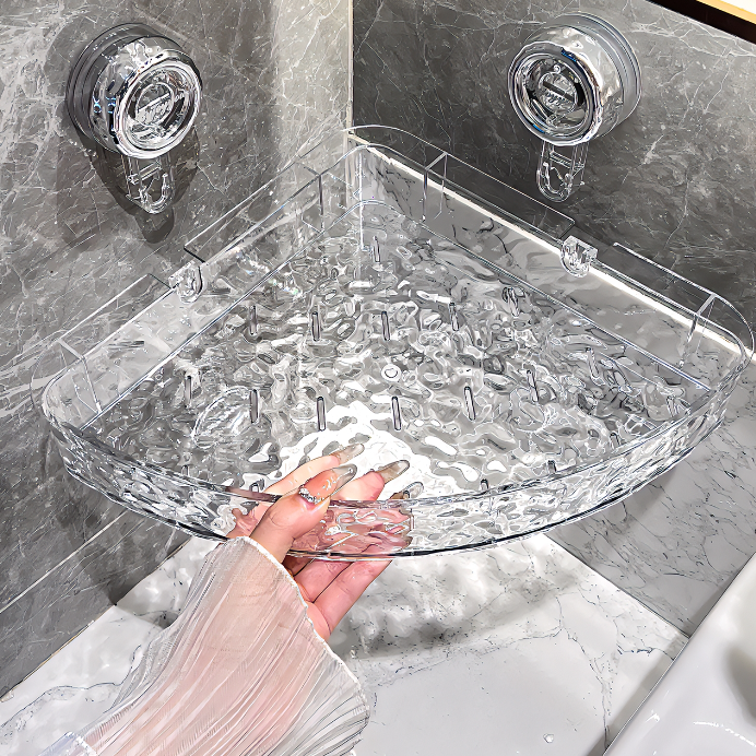 Support Mural Salle de Bain Élégant avec Rangement - LuxeStyle