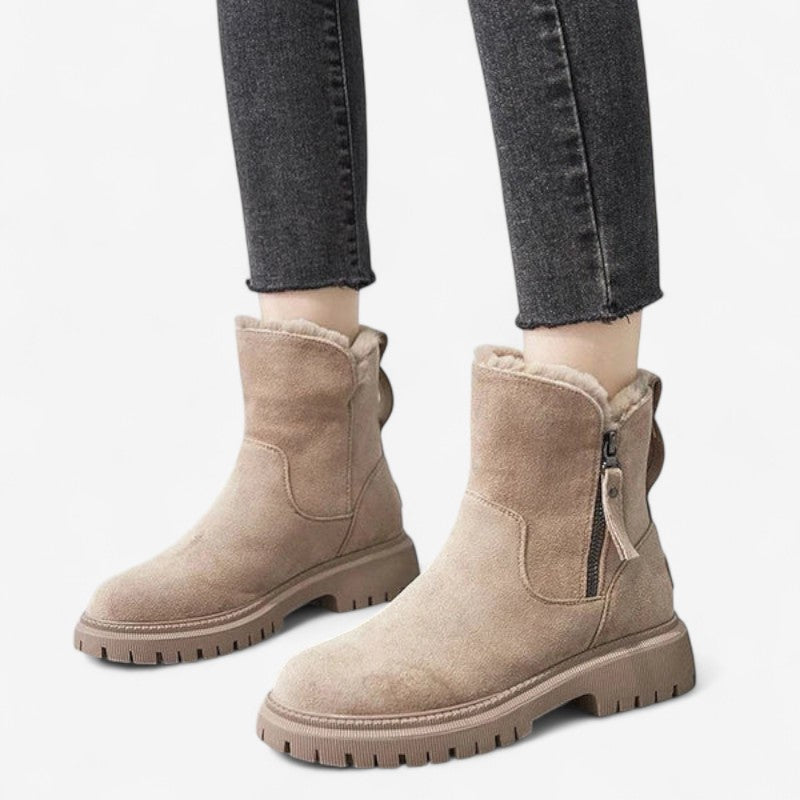 Bottines Hiver Doublées et Robustes à Fermeture Éclair - LuxeStyle