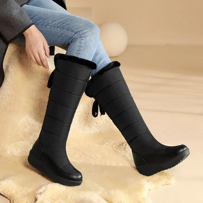 Bottes Hautes en Fourrure Synthétique Antidérapantes