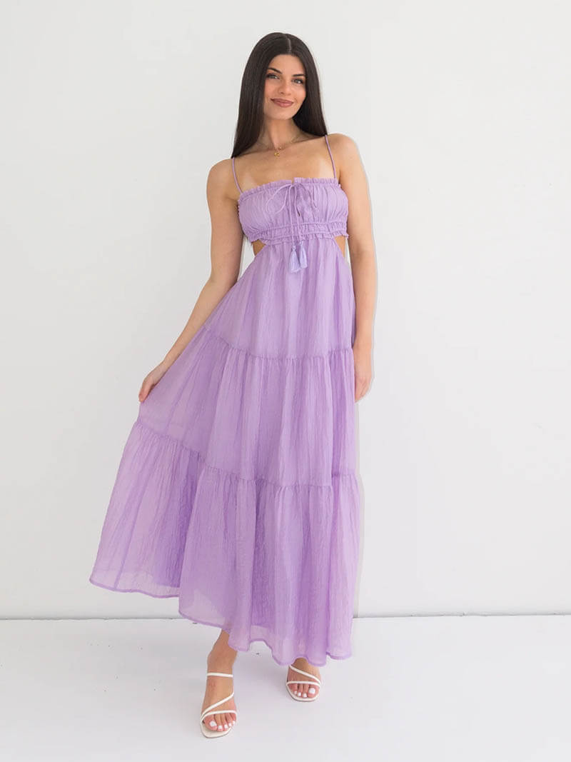 Robe Longue Jaune Été pour Femme