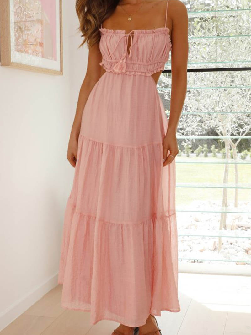 Robe Longue Jaune Été pour Femme