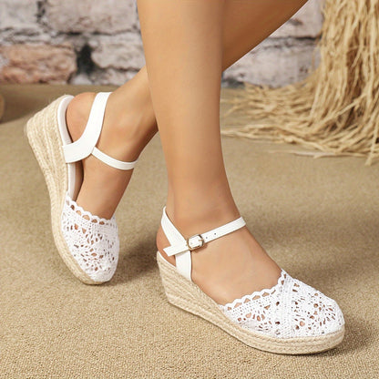 Solarae™ – Sandales Compensées Femme Chic et Confortable à Bout Fermé Été