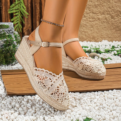 Solarae™ – Sandales Compensées Femme Chic et Confortable à Bout Fermé Été