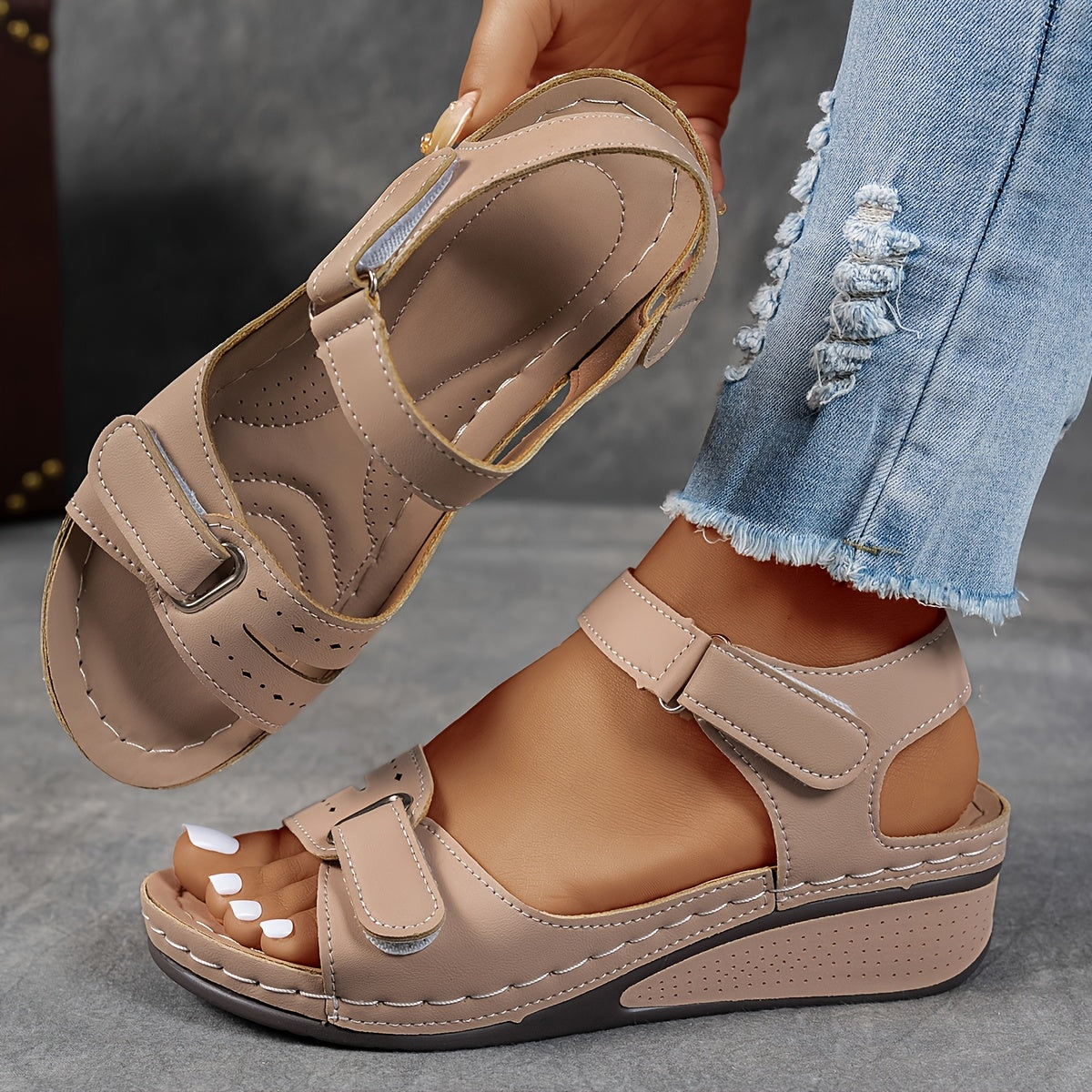 Sandales Femmes Été - Sandales Plateforme Confort avec Lanières Aériennes - LuxeStyle