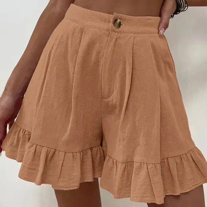 Shorts Élastiques Plissés pour Femme Été