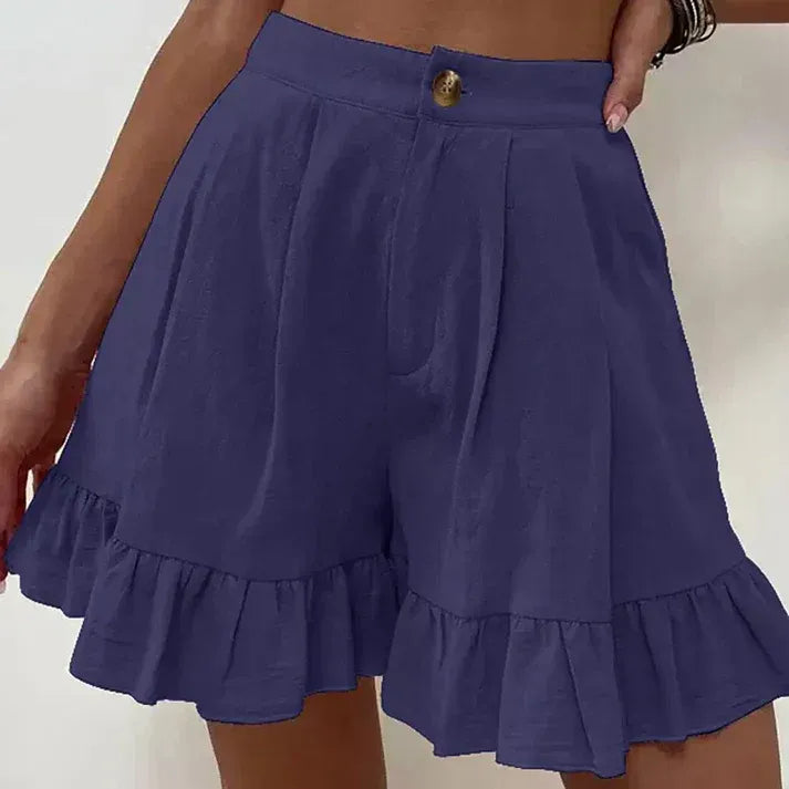 Shorts Élastiques Plissés pour Femme Été