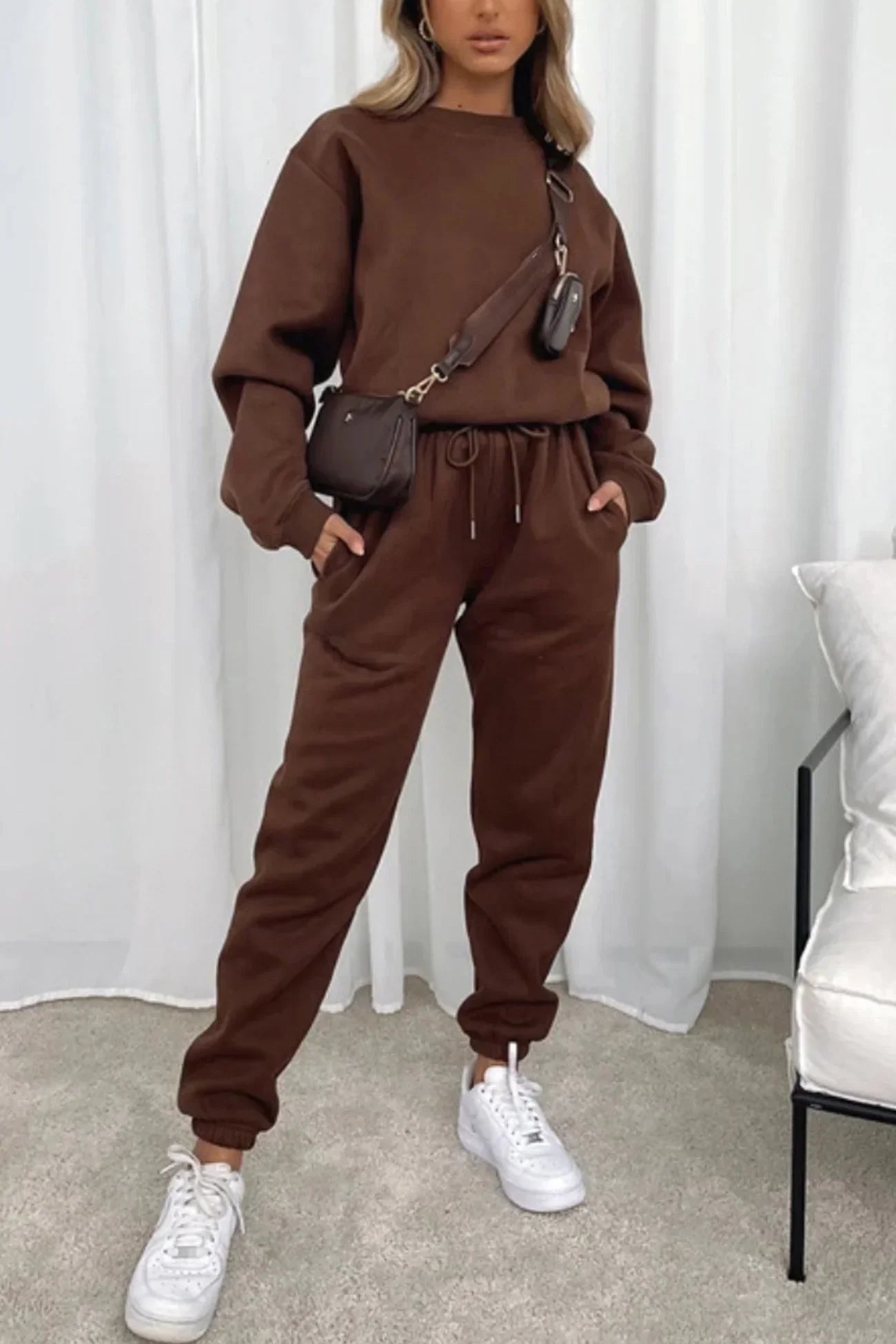 Ensemble Décontracté Femme 2 Pièces - Sweat à Capuche & Pantalon Jogging Confort