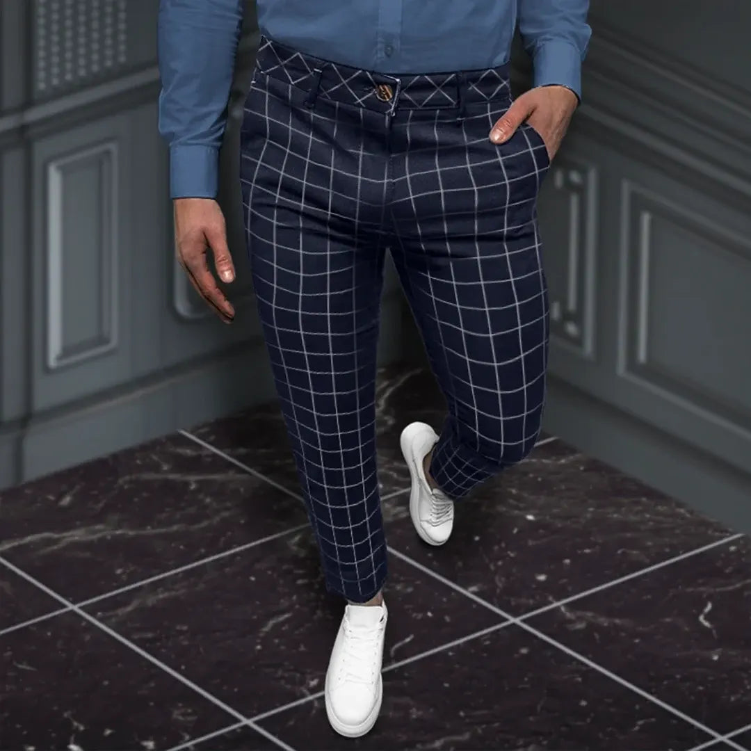 Pantalon à Carreaux Classique pour Homme