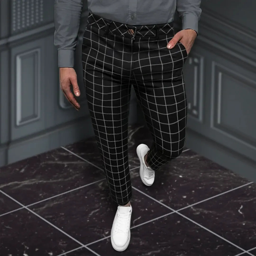 Pantalon à Carreaux Classique pour Homme - LuxeStyle