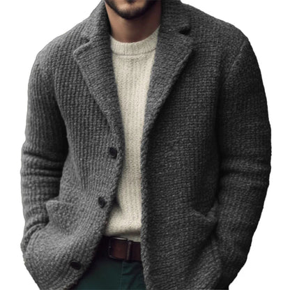 Manteau Hiver Homme Laine Beige Boutonné