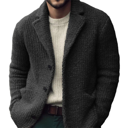 Manteau Hiver Homme Laine Beige Boutonné