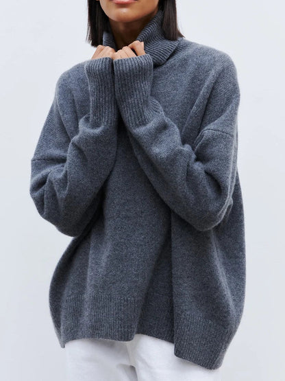 Pull Femme Grand Taille - Tricot Doux Mélange Laine Hiver Chic