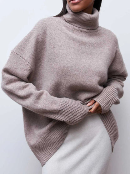 Pull Femme Grand Taille - Tricot Doux Mélange Laine Hiver Chic