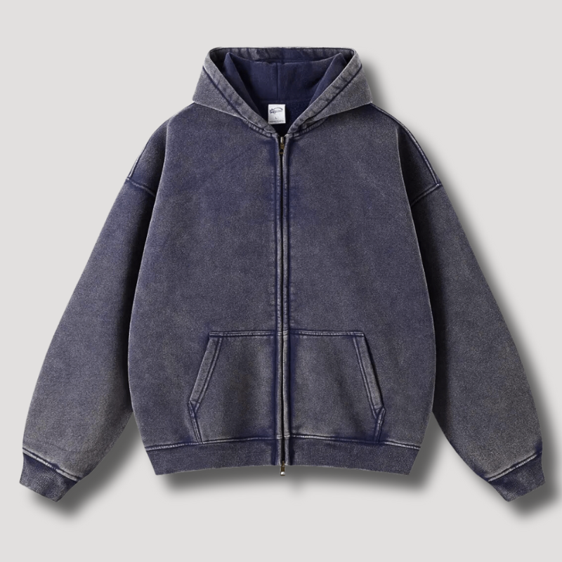 Sweat à capuche zippé Oversize Féminin