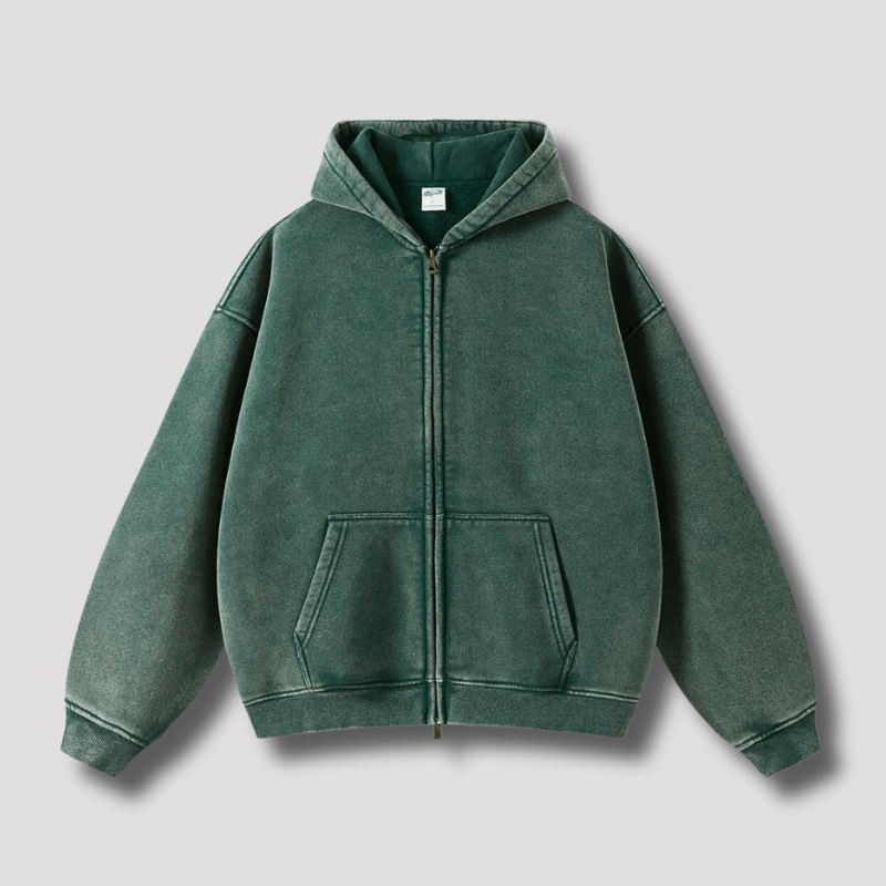 Sweat à capuche zippé Oversize Féminin