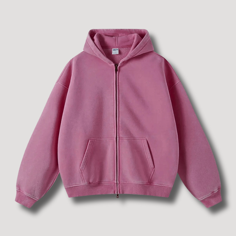 Sweat à capuche zippé Oversize Féminin