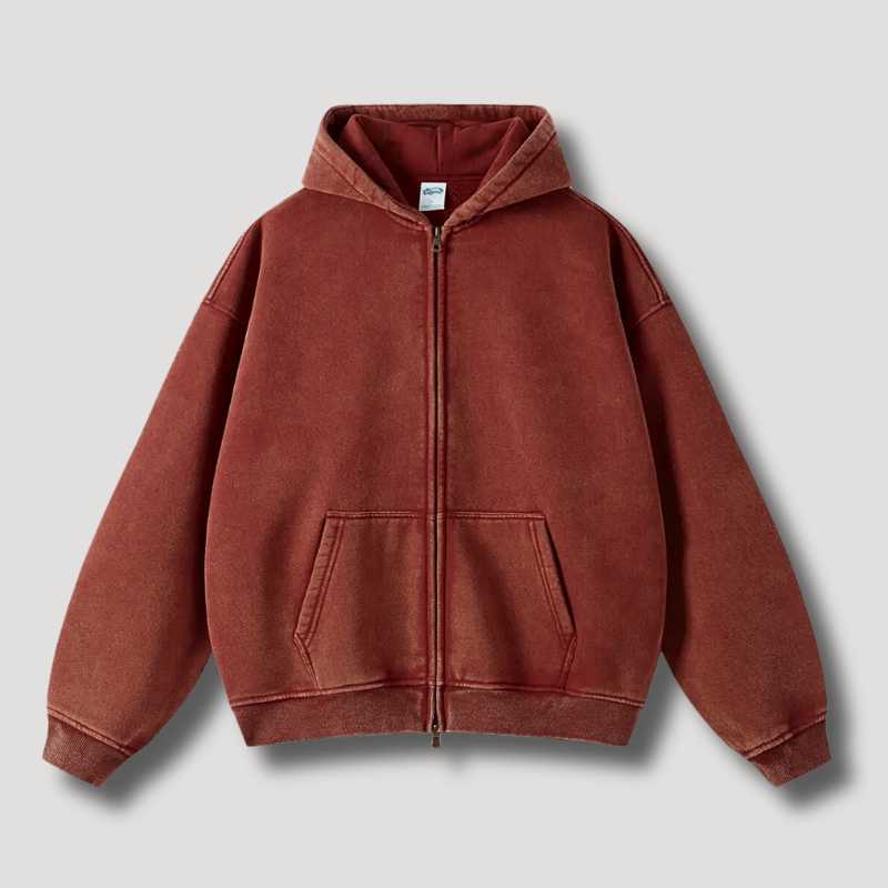 Sweat à capuche zippé Oversize Féminin