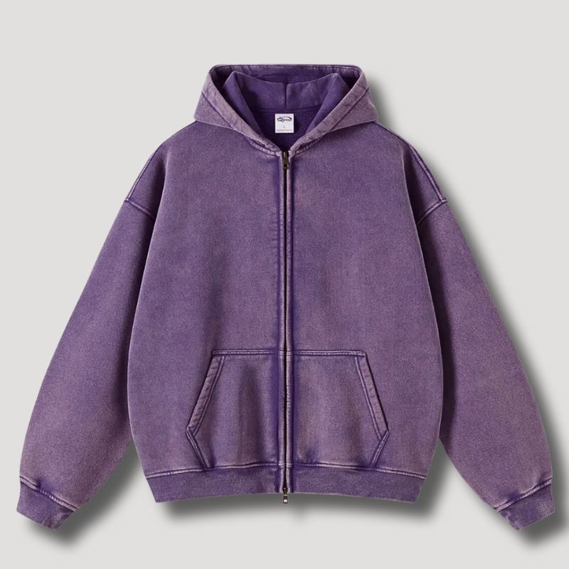 Sweat à capuche zippé Oversize Féminin