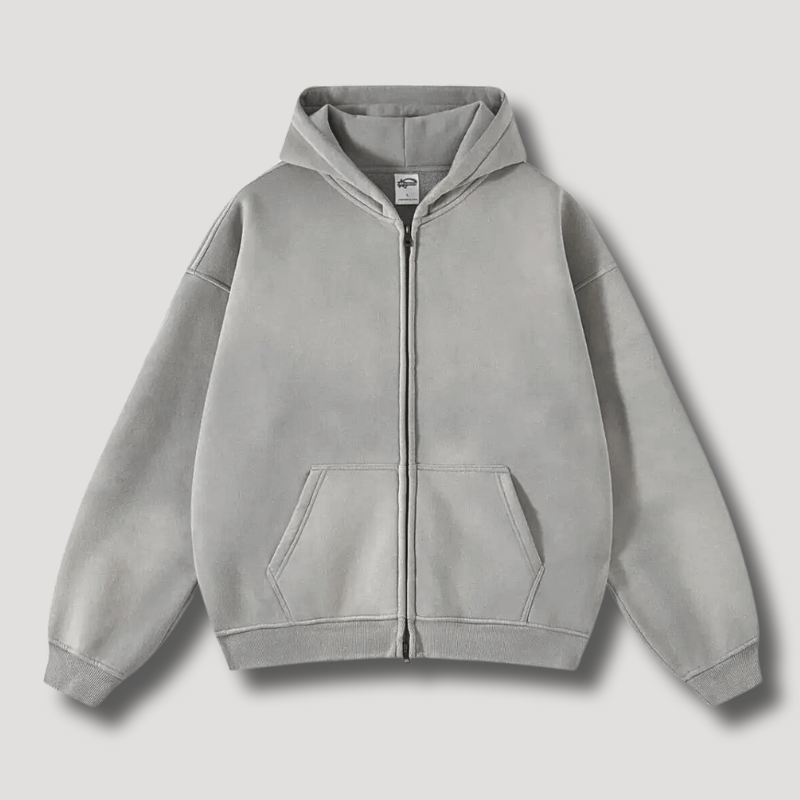 Sweat à capuche zippé Oversize Féminin