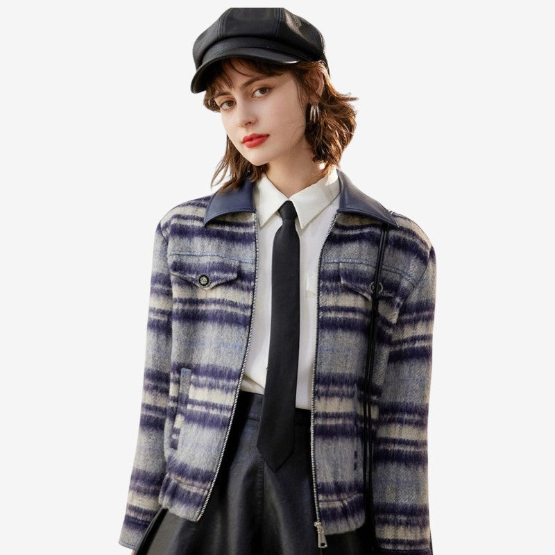 Veste Rayée Féminine à Manches Longues avec Poches - LuxeStyle