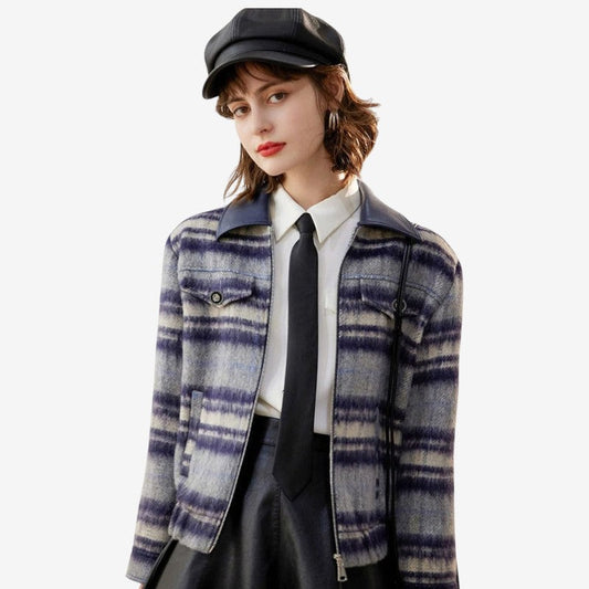 Veste Rayée Féminine à Manches Longues avec Poches - LuxeStyle