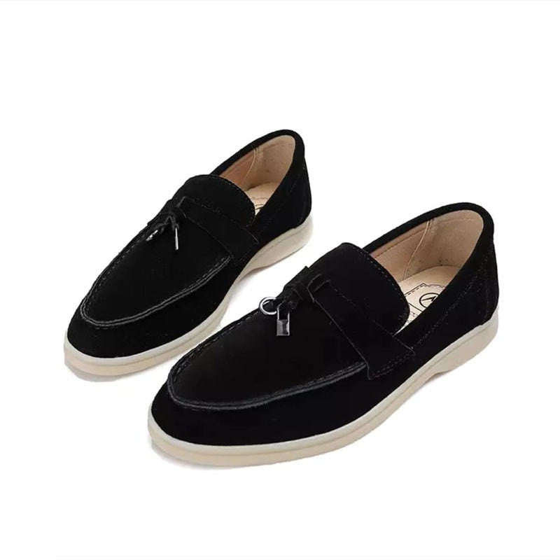 Mocassins Femmes Daim Doux et Confortables