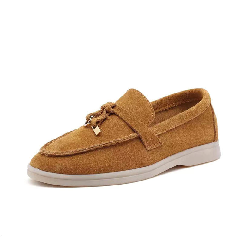 Mocassins Femmes Daim Doux et Confortables