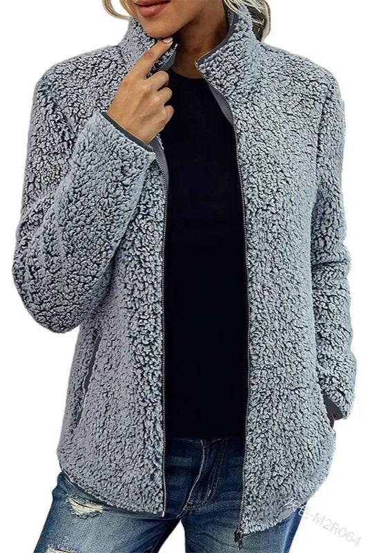 Gilet Polaire Élégant au Col Montant pour Femme