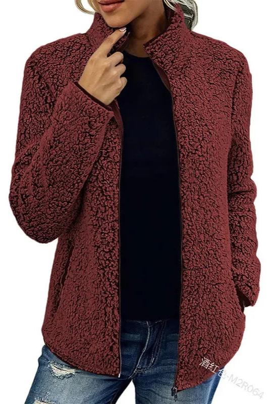 Gilet Polaire Élégant au Col Montant pour Femme - LuxeStyle