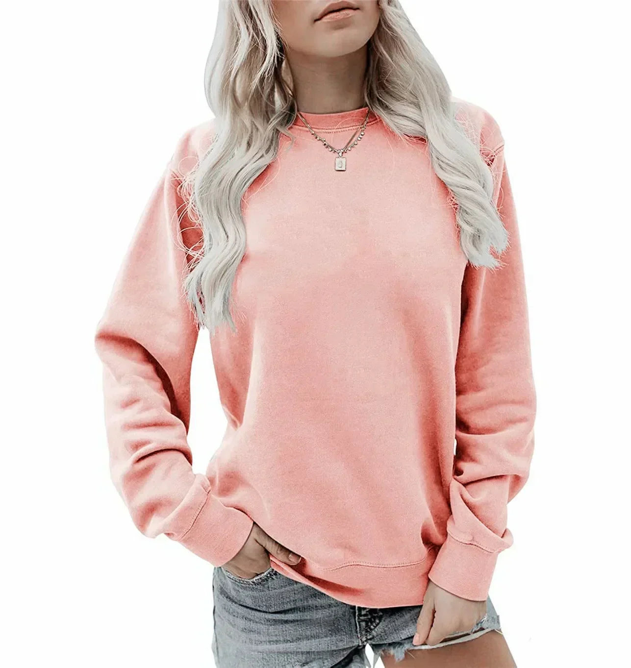 Sweat à manches longues femme rouge vif