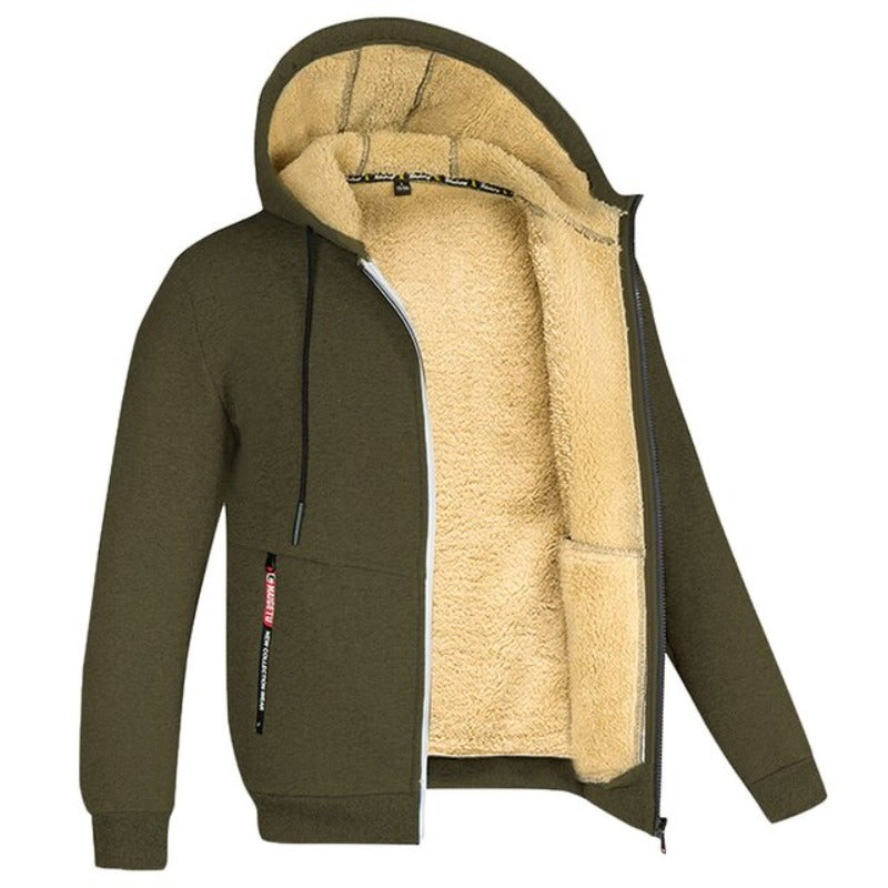 Veste Homme Hivernale Stylo & Confortable avec Capuche et Fermeture Éclair