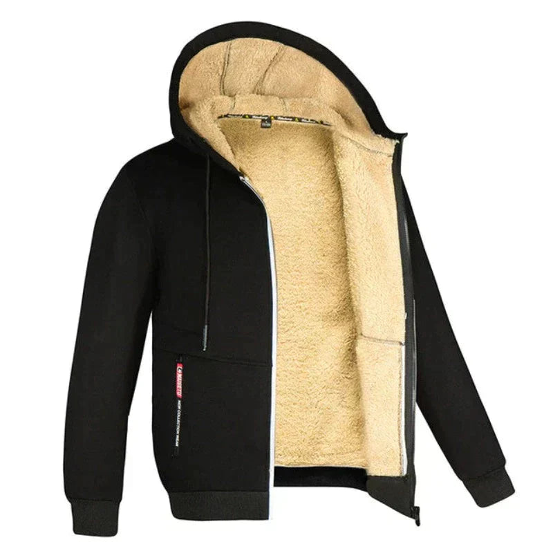 Veste Homme Hivernale Stylo & Confortable avec Capuche et Fermeture Éclair - LuxeStyle