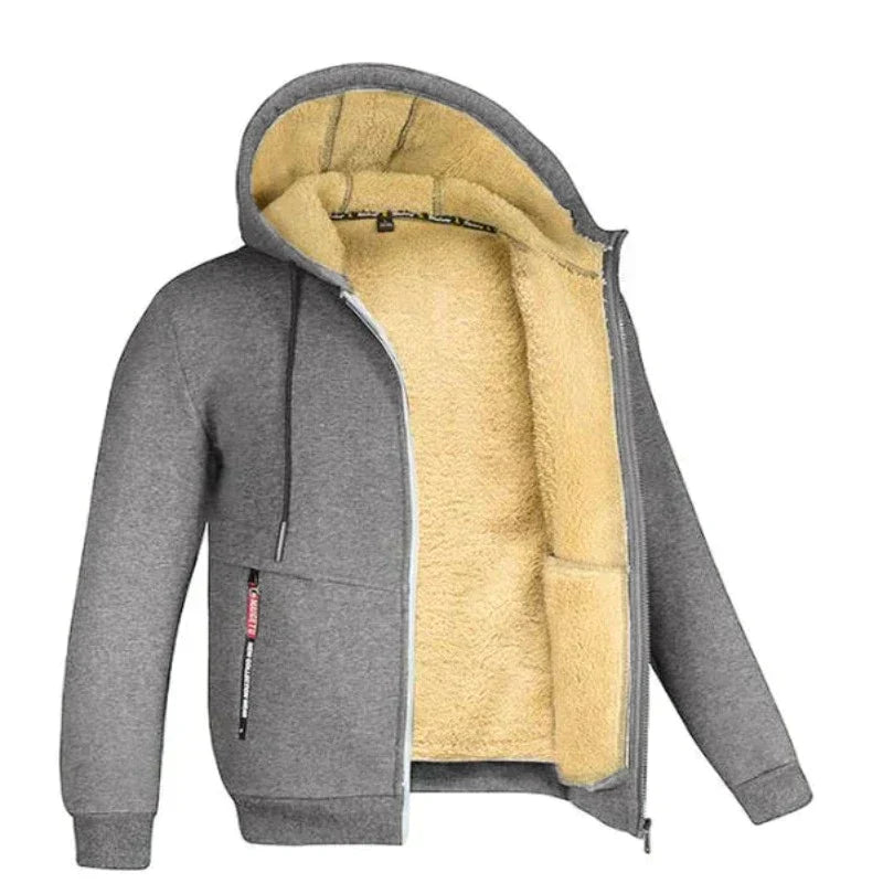 Veste Homme Hivernale Stylo & Confortable avec Capuche et Fermeture Éclair