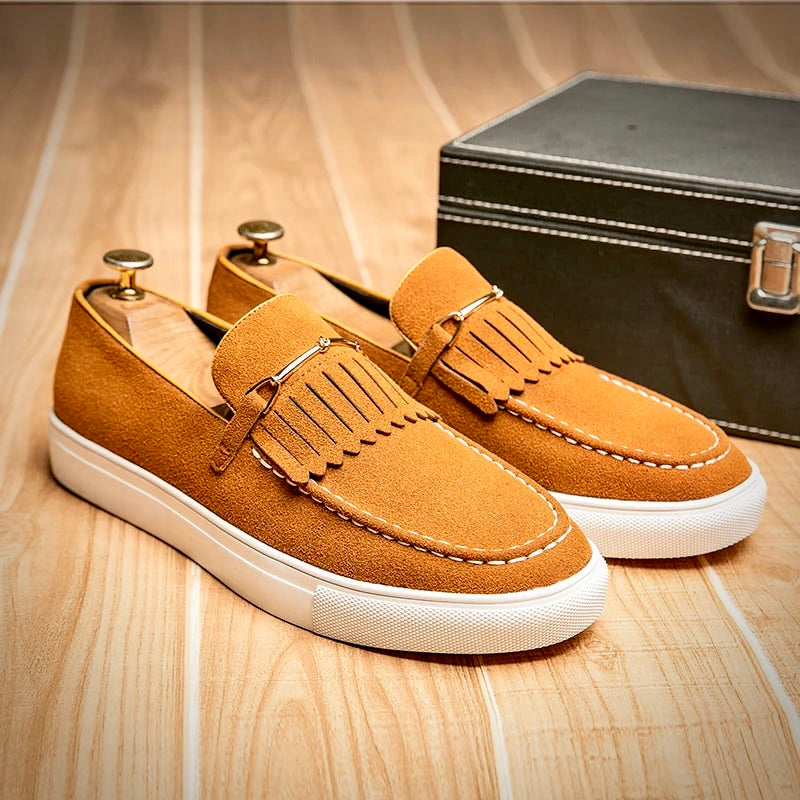 Chaussures Mocassins Cuir Beige Homme