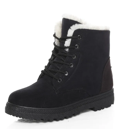 Bottes Hivernales Élégantes Fermeture Éclair Pour Femme - LuxeStyle
