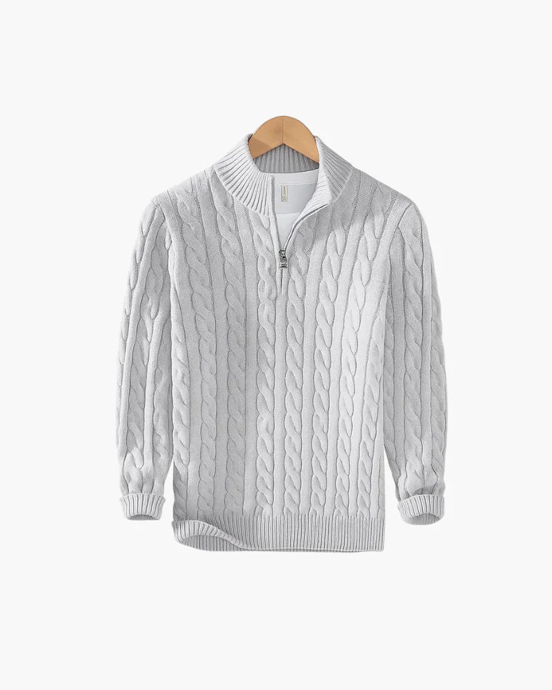 Pull Homme Col Zip Chaud Hiver